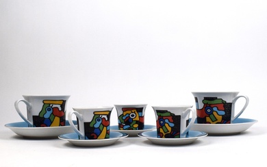 ROSENTHAL. Ensemble de vaisselles, collection Studio-Line, design par Otmar ALT, modèle YONO - 3 tasses...