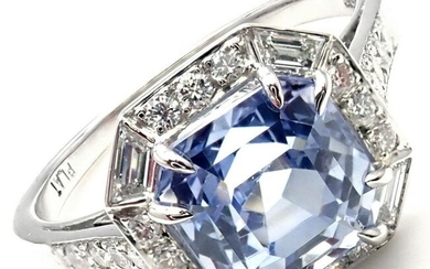 Rare! Authentic Ivanka Trump Platinum Diamond Sapphire Engagement Ring