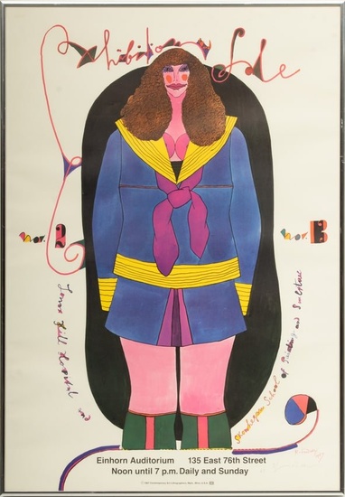 Richard Lindner (American, 1901-1978) Offset Lithograph Poster, Ca. 1967, "Einhorn Auditorium", H