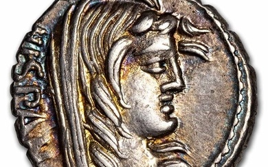 Roman Republic AR Serrate Denarius (81 BC)