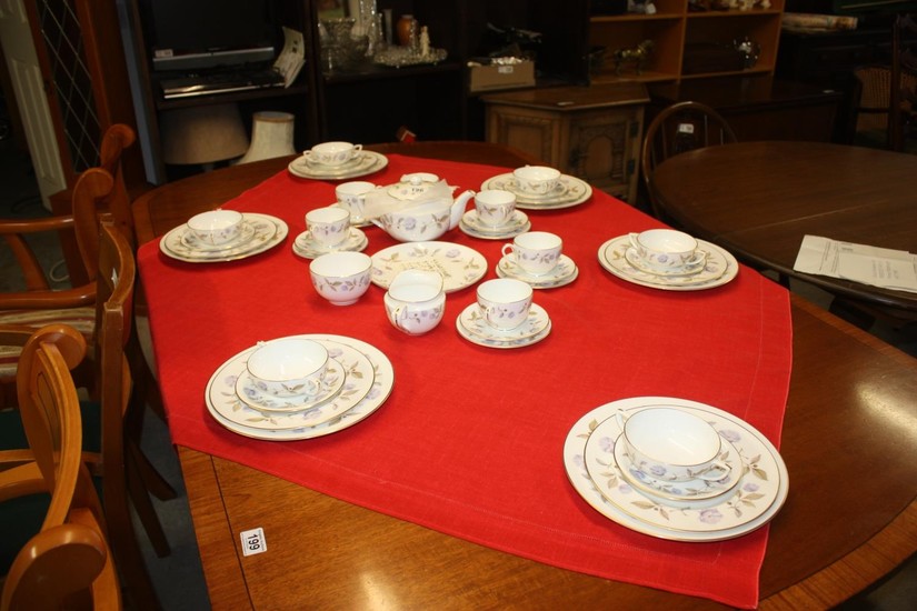 Royal Worcester Blue Poppy Design Tea and Dinner Service