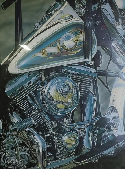 Scott Jacobs Harley Davidson Motorcycle Serigraph