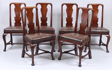 Set of (6) Georgian Walnut Side Chairs