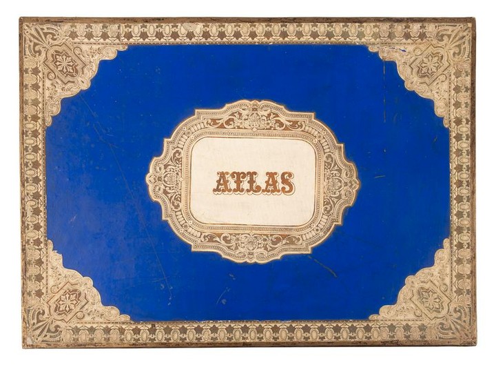 Seven jigsaw maps circa 1877 with box