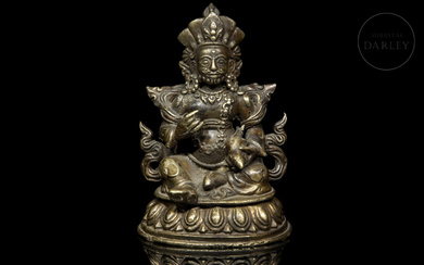 Silver-plated bronze figurine "Buddha of Fortune"