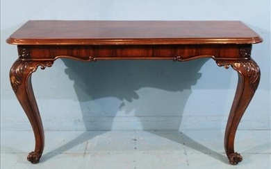 Solid rosewood wall console table, attaches to wall