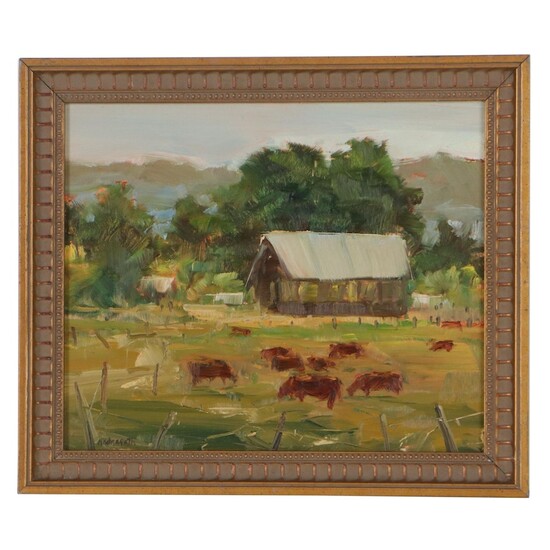 Stephen Hedgepeth Pastoral Landscape Oil Painting
