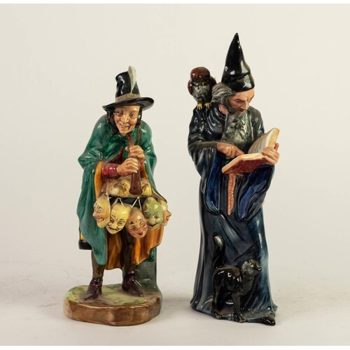 TWO ROYAL DOULTON CHINA FIGURES, comprising: THE MASK SELLER...