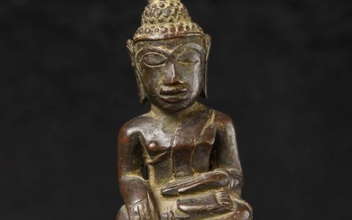 This is a delightful 17/18thC Cambodian Bronze Buddha.