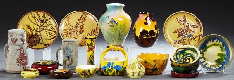 Twenty Pieces of French Provincial Glazed Ceramic Ware