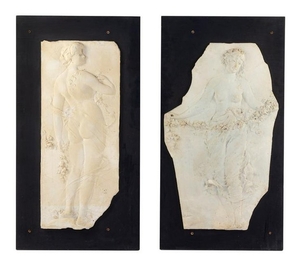 Two Plaster Plaques from the Phoenix Hotel