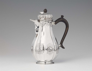Two small Augsburg Régence silver coffee pots