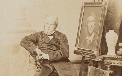 Unknown (19th), Adolph von Menzel, studio portrait, albumen paper print