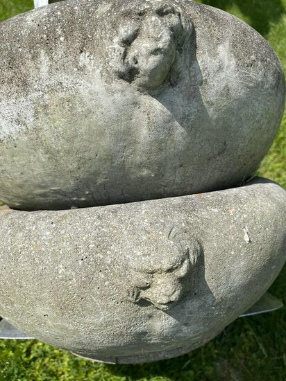 Vintage Pair of outdoor stone Planters
