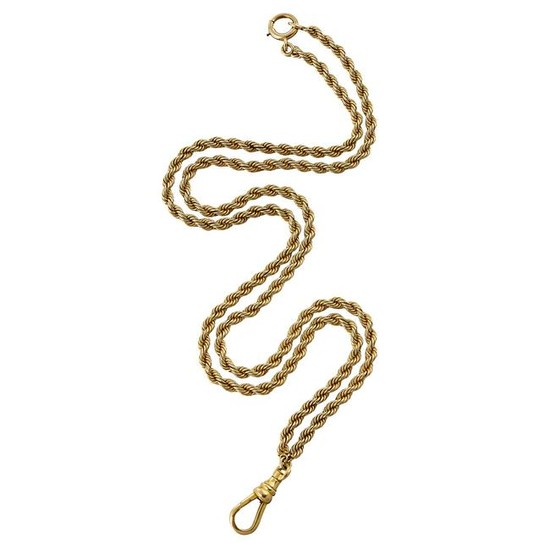 Vintage yellow gold rope twist necklace
