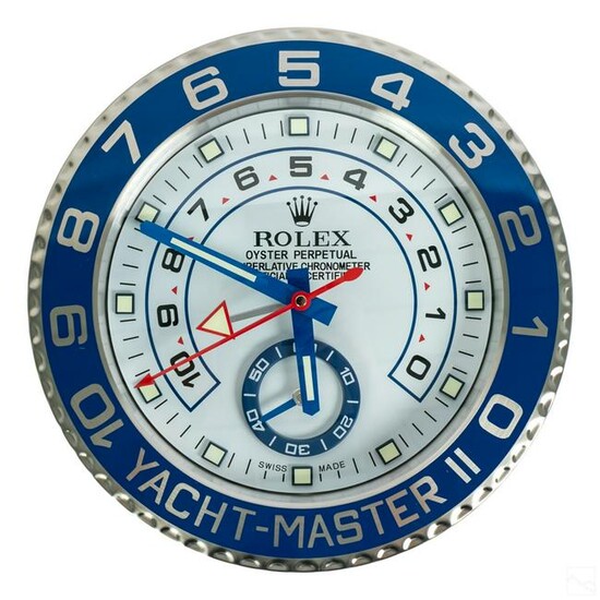 Yacht Master II Dealers Wall Clock after Rolex