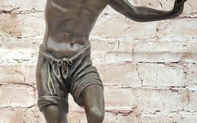 Young Boy Classical Dancer - Hot Cast Bronze Figure Sculpture by Duret