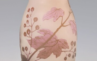 vase, Arsall, around 1920-30, rose powdered glass,...