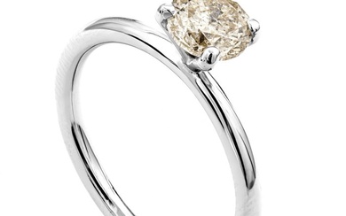 1.04 tcw Diamond Ring - 14 kt. White gold - Ring - 1.04 ct Diamond - No Reserve Price
