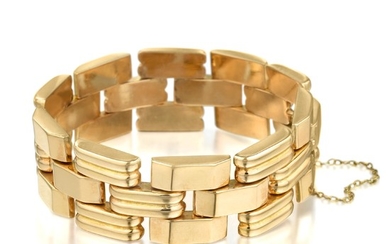 Retro Gold Wide Bracelet