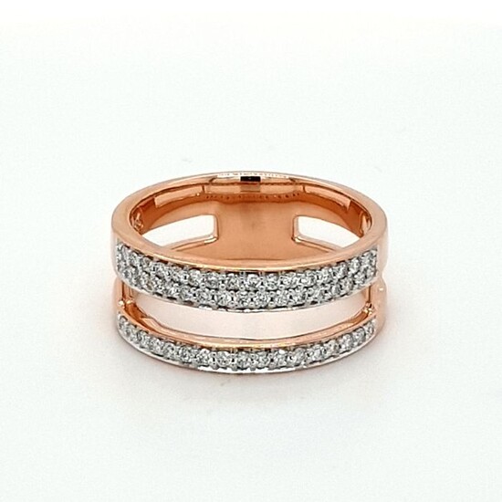 14 kt. Pink gold - Ring - 0.36 ct Diamond