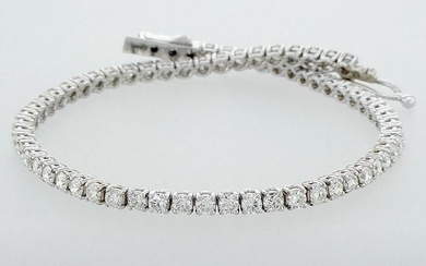14 kt. White gold - Bracelet - 1.57 ct Diamond - Diamonds, no reserve price