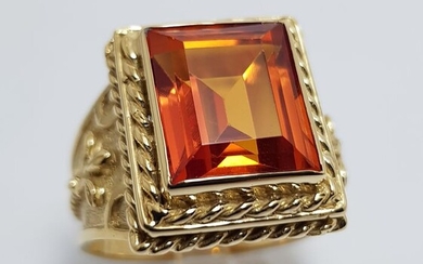 14 kt. Yellow gold - Ring - 8.70 ct Topaz