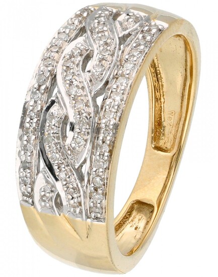 14K. Yellow gold ring set with approx. 0.25 ct. diamond.