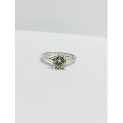 1.50ct natural brilliant cut diamond solitaire ring,si2 clar...