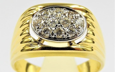18 kt. Bicolour, White gold, Yellow gold - Ring Diamond