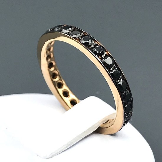 18 kt. Pink gold - Ring Onyx