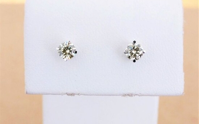 18 kt. White gold - Earrings - 0.41 ct Diamond