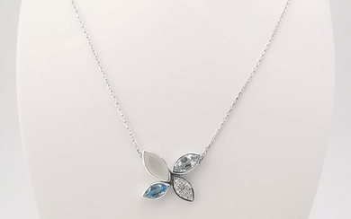 18 kt. White gold - Necklace Mixed