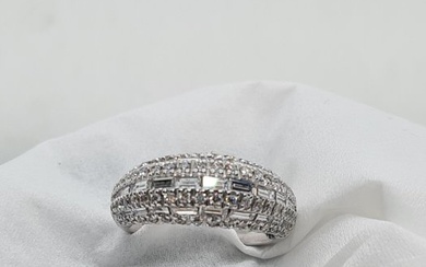 18 kt. White gold - Ring - 1.22 ct Diamond - Diamonds