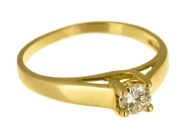 18 kt. Yellow gold - Ring - 0.30 ct Diamond