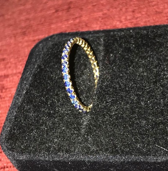 18 kt. Yellow gold - Ring Sapphire