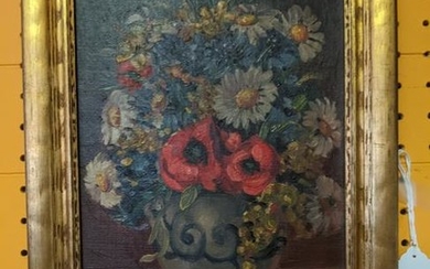 1935 Chas Kellner Oil Painting Floral Still Life