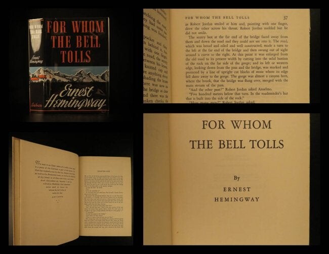 1940 1st ed For Whom the Bell Tolls Ernest Hemingway