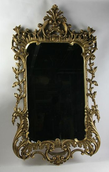 19thC Italian Baroque Giltwood Mirror