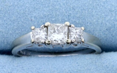 1ct TW Three Stone Princess Cut Diamond Engagement Ring