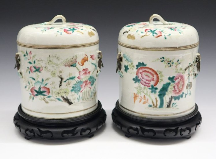 2 Chinese Porcelain Covered Jars