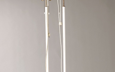 2 floor lamps, KPM Berlin, model "Schinkel", white porcelain on...