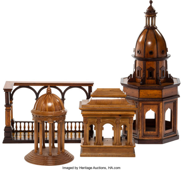 21197: A Group of Four Wood Neoclassical Architectural