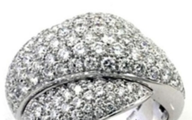 Damiani - new exclusive Cocktail Ring, made in 18 kt white gold with diamonds, size: 15