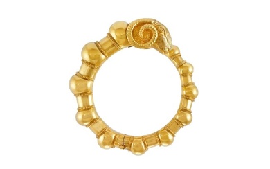 22k Gold Ram Bangle Bracelet