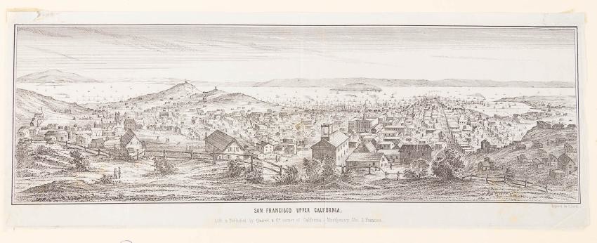 Lithograph of San Francisco in 1851