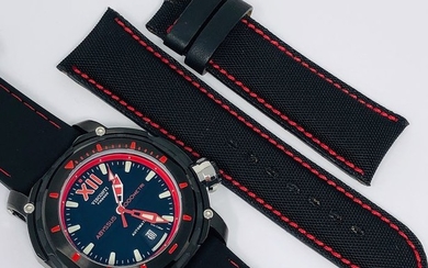 Visconti - Abyssus Full Dive 1000 Black PVD Red 2 Straps - KW51-03 "NO RESERVE PRICE" - Men - BRAND NEW