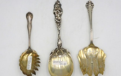 (3) sterling silver serving pieces, to include
