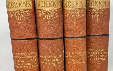 4 Volumes "The Work of Charles Dickens" Vols. II, IV, V, VI