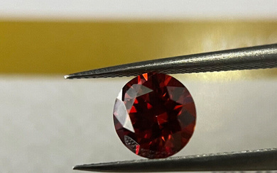 40$---1.0 ct-Garnet Red Color VVS1 Round Loose Moissanite Stone With...